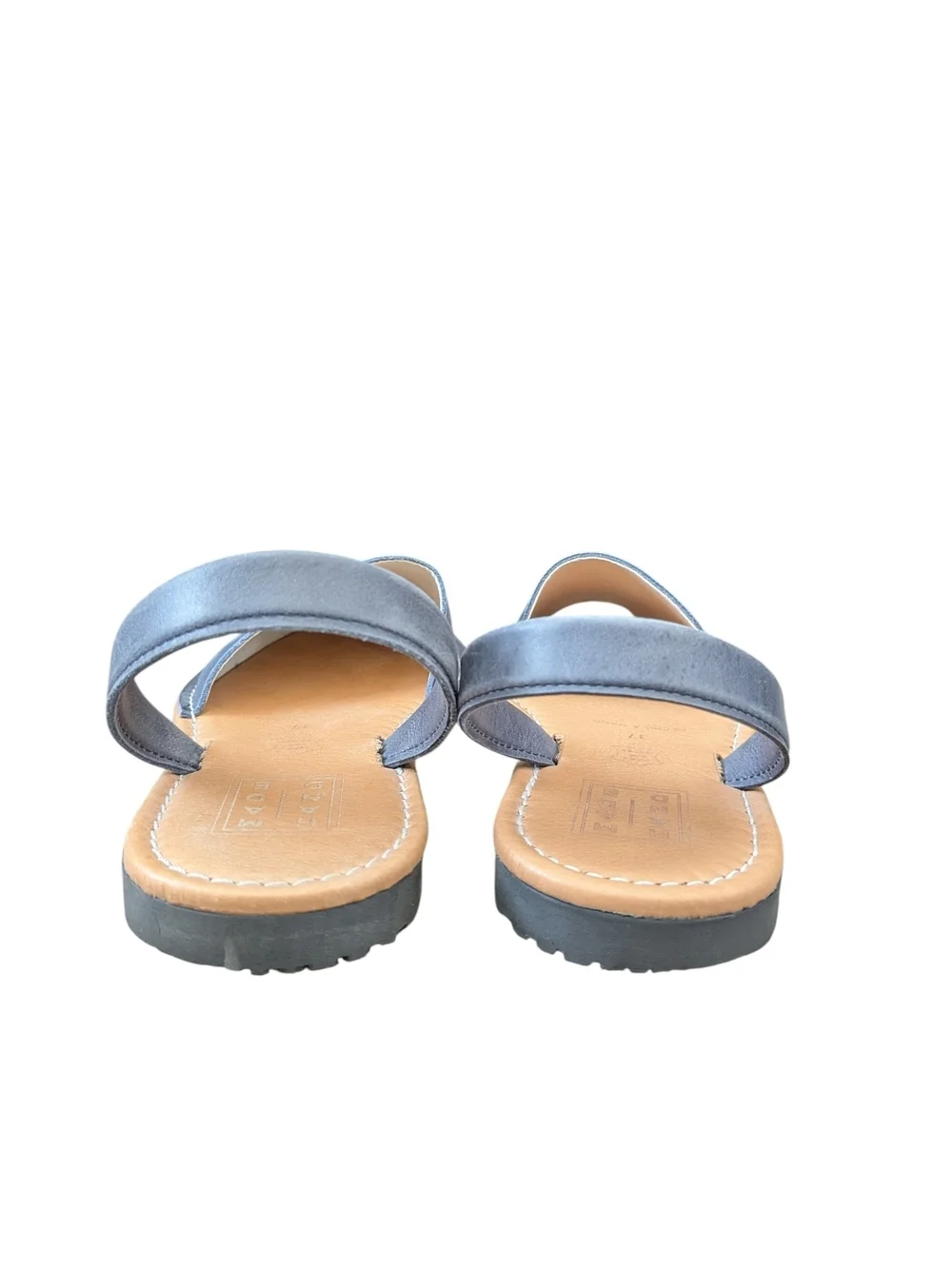 Classic Navy Leather Women’s Slingback Sandals Size 6.5